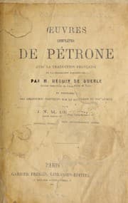Tapa de Œuvres complètes de Pétrone