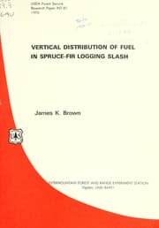 Tapa de Vertical distribution of fuel in spruce-fir logging slash