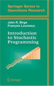 Tapa de Introduction to stochastic programming
