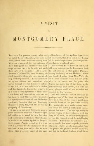 Tapa de A visit to Montgomery Place