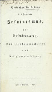 Tapa de Vorläufige Darstellung des heutigen Jesuitismus, der Rosenkreuzerey, Proselytenmacherey und Religionsvereinigung