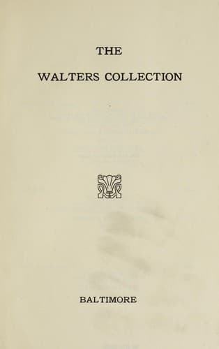 Tapa de The Walters collection