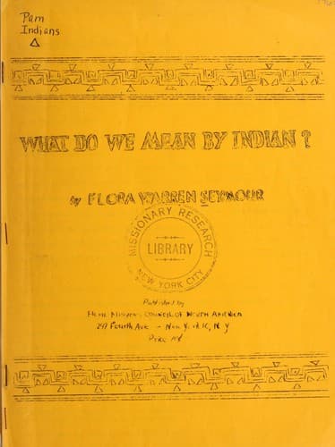 Tapa de What do we mean by Indian?