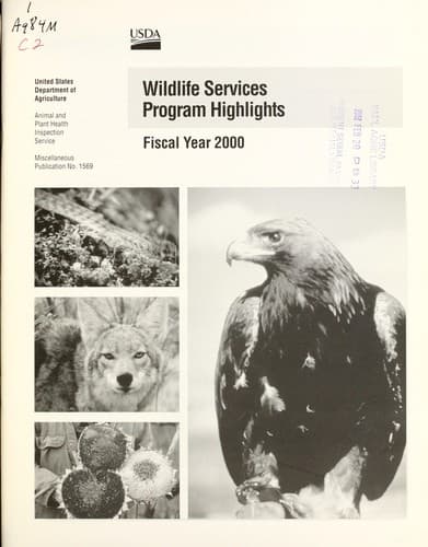 Tapa de Wildlife services program highlights, fiscal year 2000