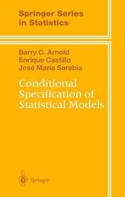 Tapa de Conditional specification of statistical models