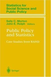 Tapa de Public policy and Statistics