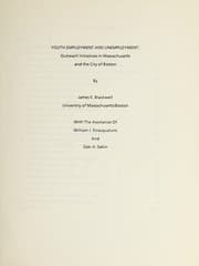 Tapa de Youth employment and unemployment