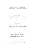 Tapa de An introduction to construction and analysis of statistical designs