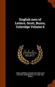 Tapa de English men of Letters. Scott, Burns, Coleridge Volume 6