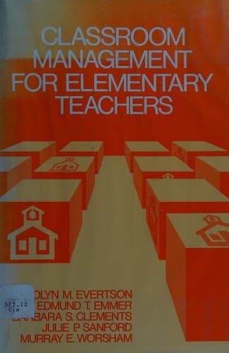 Tapa de Classroom management for elementary teachers