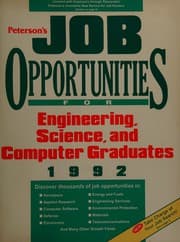 Tapa de Peterson's job opportunities for engineering, science, and computer graduates, 1992