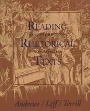 Tapa de Reading rhetorical texts