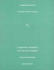 Tapa de Elementary Geometry for College Students, Student Study Guide