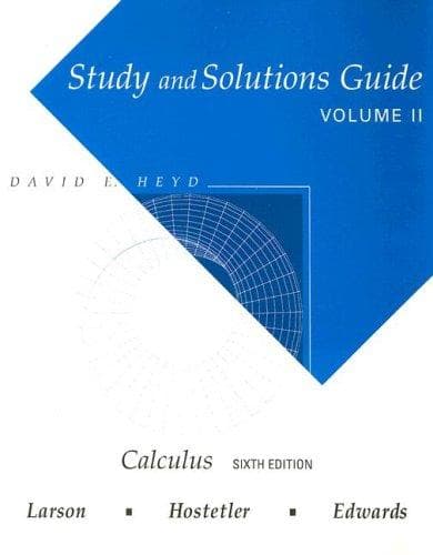 Tapa de Study and Solutions Guide for Calculus, Vol. 2