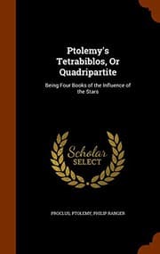 Tapa de Ptolemy's Tetrabiblos, Or Quadripartite