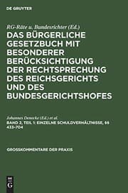 Tapa de Einzelne Schuldverhältnisse, §§ 433-704