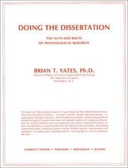 Tapa de Doing the dissertation