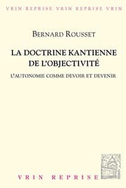 Tapa de La Doctrine Kantienne De L'objectivite
