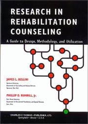 Tapa de Research in rehabilitation counseling