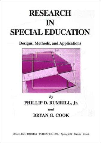 Tapa de Research in special education