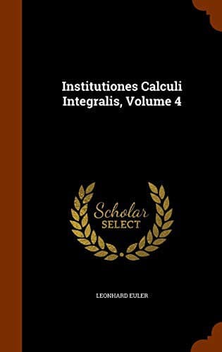 Tapa de Institutiones Calculi Integralis, Volume 4