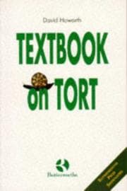 Tapa de Textbook on tort