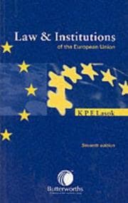 Tapa de Law and institutions of the European Union