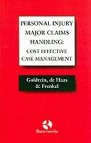 Tapa de Personal injury major claims handling