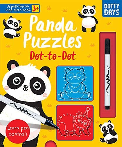 Tapa de Panda Puzzles Dot-to-Dot