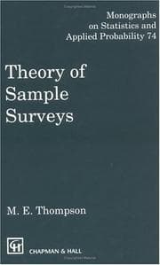 Tapa de Theory of Sample Surveys (Monographs on Statistics & Applied Probability No. 74)