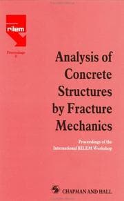 Tapa de Analysis of concrete structures by fracture mechanics