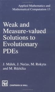 Tapa de Weak and measure-valued solutions to evolutionary PDEs