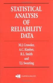 Tapa de Statistical analysis of reliability data