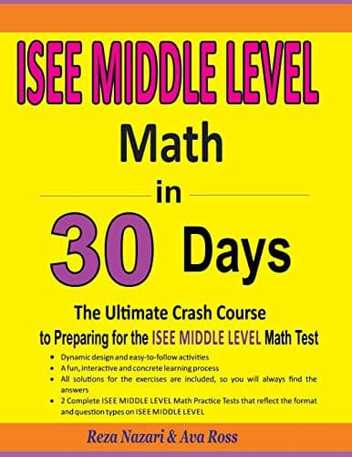 Tapa de ISEE Middle Level Math in 30 Days