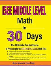 Tapa de ISEE Middle Level Math in 30 Days