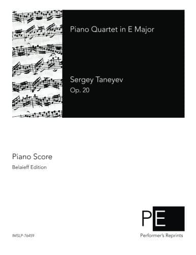 Tapa de Piano Quartet in E Major