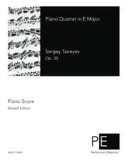 Tapa de Piano Quartet in E Major