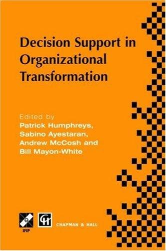 Tapa de Decision support in organizational transformation