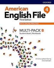 Tapa de American English File Level 4 Student Book/Workbook Multi-Pack B with Online Practice