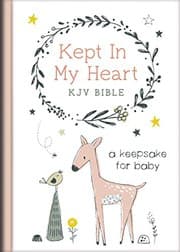 Tapa de Kept in My Heart KJV Bible [Coral Woodland]
