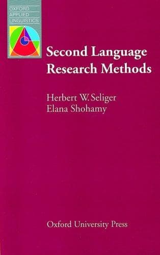 Tapa de Second Language Research Methods