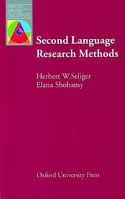 Tapa de Second Language Research Methods