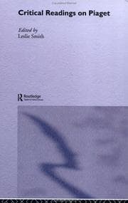 Tapa de Critical readings on Piaget