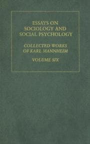 Tapa de Essays on Sociology and Social Psychology: Karl Mannheim