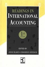 Tapa de Readings in international accounting