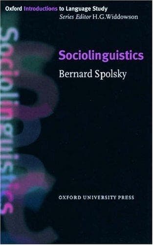 Tapa de Sociolinguistics (Oxford Introductions to Language Study)