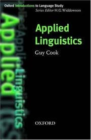 Tapa de Applied Linguistics (Oxford Introduction to Language Study)