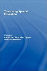 Tapa de Theorising special education