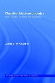 Tapa de Classical macroeconomics