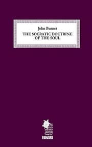 Tapa de The socratic doctrine of the soul